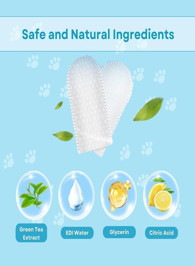 Dkriva مناديل تنظيف آذان الكلاب من دكريفا، 50 قطعة، مناديل تنظيف آذان الحيوانات الأليفة للكلاب والقطط، مناديل قطط غير منسوجة للاستخدام مرة واحدة، مناديل مبللة للكلاب لإزالة شمع الأذن والعناية بالنظافة (قطعة واحدة) - Image 2